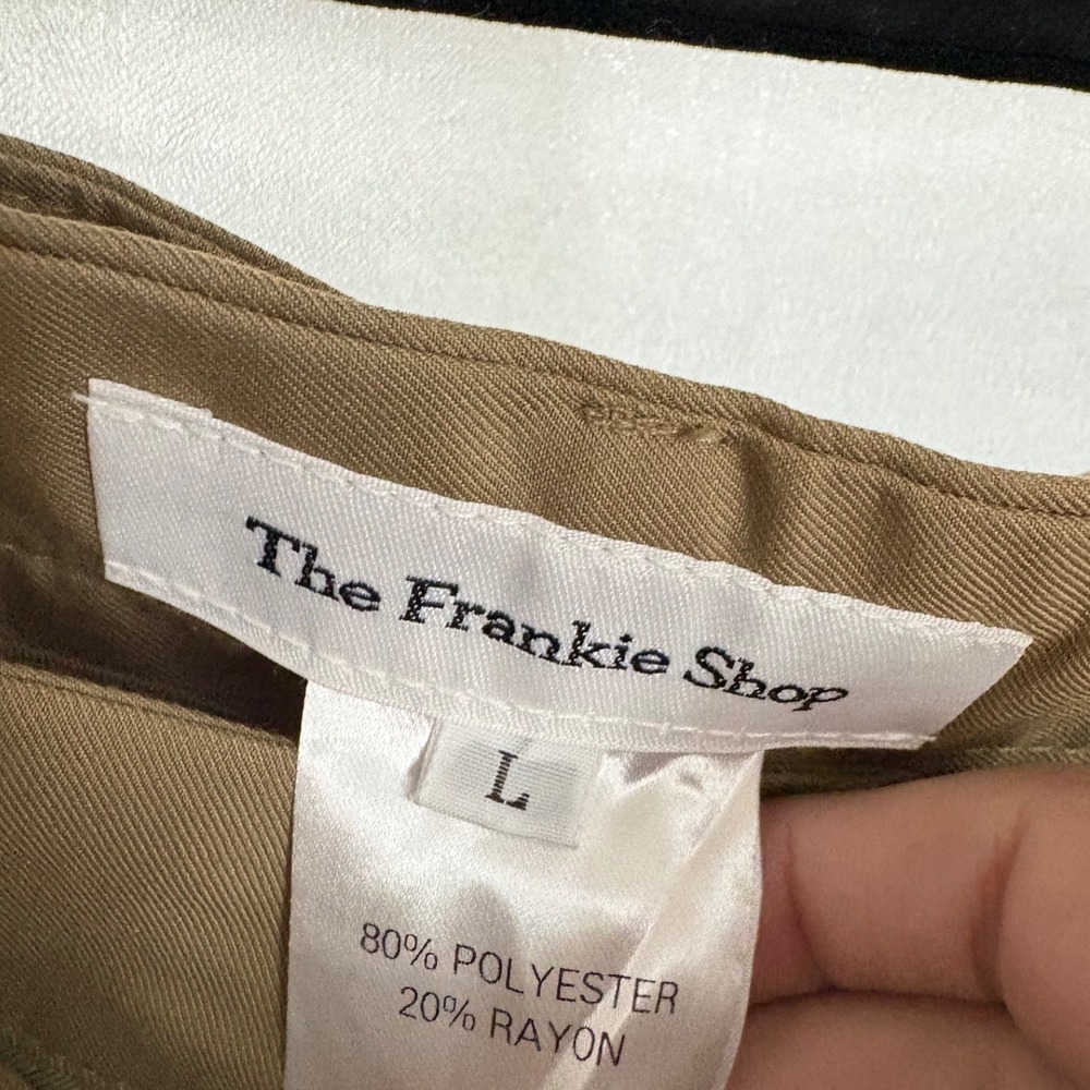 The Frankie Shop NEW Clay Belted Pants In Desert Taupe Size Large - Picture 5 of 9
